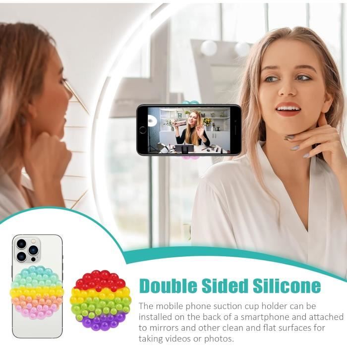 Lot 8 Supports Téléphone Ventouse Silicone Pieuvre – Fixation Solide Multi-Surfaces, Mains Libres