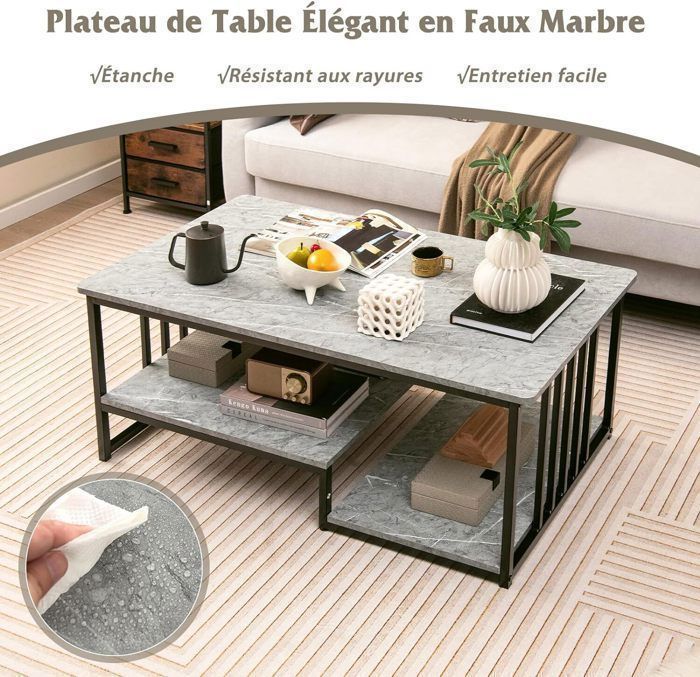 Giantex Ensemble Table De Salle à Manger 3 Pièces, Table Et Chaises De Bar 3 Etageres De Rangement Table De Cuisine Table Amz B08