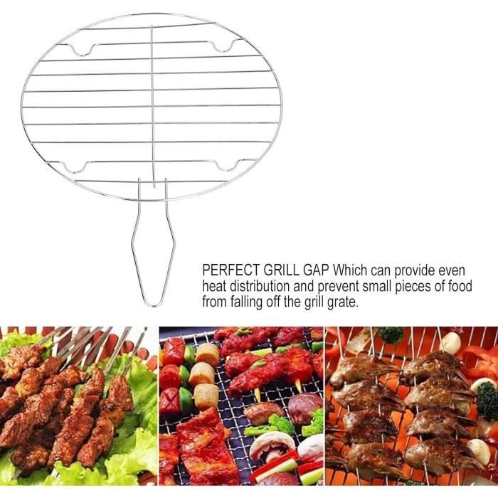 Panier De Barbecue En Acier Inoxydable - Dimensions 20x35 Cm - Poignée Longue Anti-chaleur - Pour Poisson, Légumes, Viandes - Cuisson Facile Et Retournement