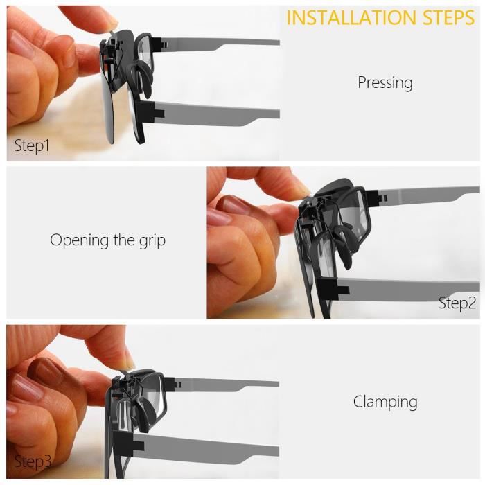 YeeHoo Clip Solaire, Clip Lunettes De Soleil Polarisées (Lunettes De Soleil Protection UV400) Pour Conduite De Quotidien Et Activités D'extérieur Pour Homme Et Femme