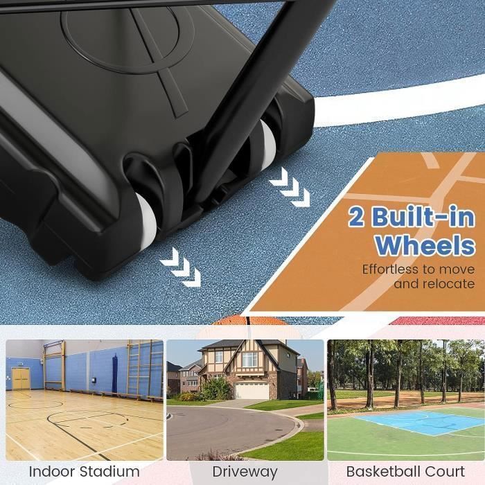 GOPLUS Jeu de Basketball Arcade Pliable, Panier Basket avec LED Score ... pas cher