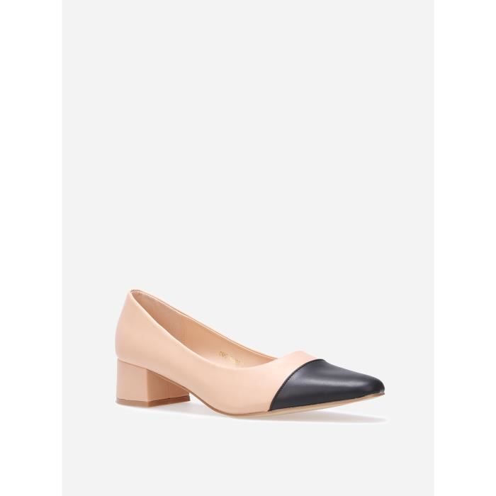 Escarpins Femme Bi matieres Simili et Suedine Talon Carre Grandes Tailles Beige Achat Vente Escarpins Femme Bi matieres Simili et Suedine Talon Carre Grandes Tailles Beige pas cher Cdiscount