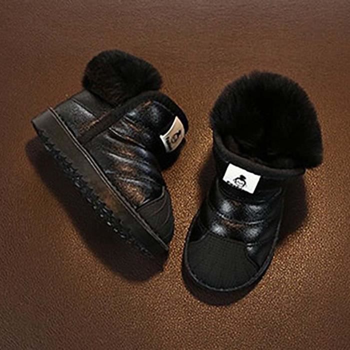 Chaussures en coton et velours pour bébé fille, bottes de neige