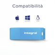 Clé USB INTEGRAL Neon - 128 Go - USB 2.0 - Bleu fluorescent-3