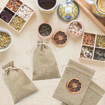 30 Sacs En Toile De Jute Arbre De Vie 7x9cm – Pochettes Cadeaux Réutilisables Avec Cordon