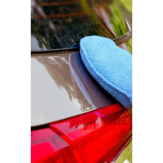 Lot De 8 Tampons Éponge Bleus Avec Poignée - Gâteaux De Cire Pour Polissage Voiture, Microfibre Et Détartrage