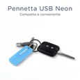 Clé USB INTEGRAL Neon - 128 Go - USB 2.0 - Bleu fluorescent-4
