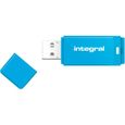 Clé USB INTEGRAL Neon - 128 Go - USB 2.0 - Bleu fluorescent-5