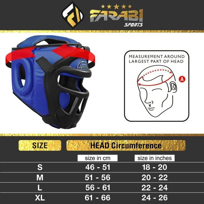 Casque De Boxe Enfant & Adulte GROOFOO – Cuir PU, Protection MMA, Muay Thai, Kickboxing, Sparring