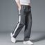 Homme noir doublure légère survêtement pantalon de jogging taille élastique à rayures