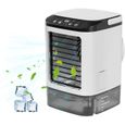 Mini climatiseur - Climatiseur - Climatiseur portable - Veilleuse - 7 couleurs - 3 réglages - Compact et portable - Réservoir d'eau