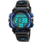ATOPDREAM Bracelets de Montres Bleu, LED Montre Enfant Garcon, 12/24H avec Réveil Montres Sport