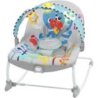 BABY EINSTEIN OCEAN BABY EINSTEIN Transat bébé évolutif Octopus jusqu'à 18kg-Cadeau Noel bébé, Position fixe ou à bascule, Musique et Lumière