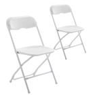 Chaises pliantes - MOB EVENT PRO - Lot de 2 - Blanc - Métal - Acier finition époxy et résine plastique