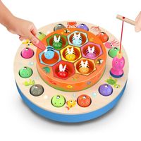 Jeux Montessori Jouet en Bois Jeu de Pêche Magnetique Jeux Enfant 3 Ans et Plus Jouets Enfant Educatifs Cadeau Garçons Filles