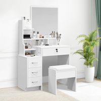 Dripex Coiffeuse Blanc,Table de Maquillage Moderne