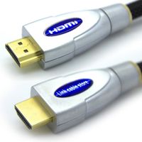 LCS - Falcon 1M - Câble HDMI 1.4 - 2.0 - 2.0 a/b - Pro - 3D - UHD 4K 2160p - Full HD 1080p - HDR - ARC - CEC - Plaqués or
