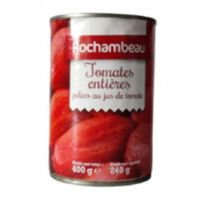 Tomates Entières Pelées au Jus de Tomate Rochambeau 400g/Boîte 6 boîtes