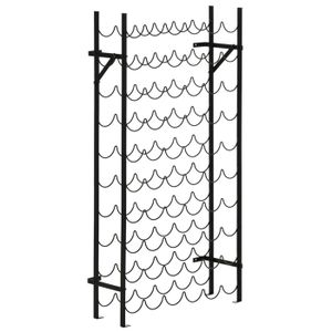 Meuble Mural Range-Bouteilles Vin 60 Bouteilles Design Moderne Noir pour Cave Bar ou Cuisine