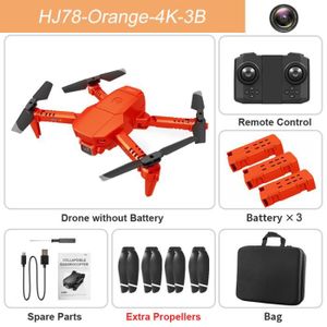 DRONE Orange-4K-3B-JINHENG Mini importateur HJ78 avec ca