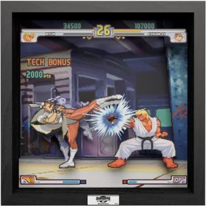 CONSOLE RÉTRO Rétrogaming-Pixel Frames - Street Fighter 3 Third Strike Moment 37 - 23x23 cm - French Days JFG