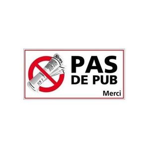 Stickers autocollant format rond 7 cm stop publicité pour boite aux lettres