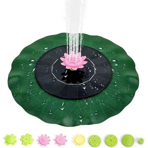 aquarium fontaine Pompe de fontaine solaire pompe de fontaine flottante pour jardin piscine étang avec 4 buses pompe de bassin solaire 1.2W 180L / H pompe à eau solaire de jardin 