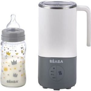 CHAUFFE BIBERON BEABA Milk Prep - Préparateur de Biberon - Pour Bébé/Enfants - Chauffe Rapide - Lait Poudre/Maternel - Température réglable - Gris