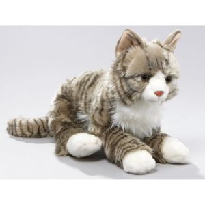 Peluche Chaton Tigré Roux 4 Pattes - Au Gardénia