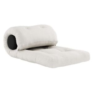 FUTON Fauteuil futon convertible WRAP couleur naturel blanc Tissu Inside75