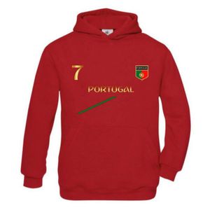 SWEATSHIRT Sweat à capuche enfant Foot Portugal rouge Taille 3 à 14 ans 