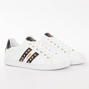 Basket femme Guess Juless blanc et rose. Whipi - Cdiscount Chaussures