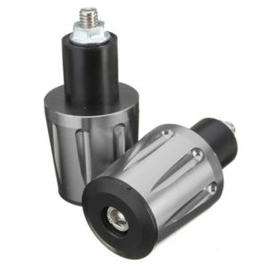 Argent Anodisé 18 mm Slim moto bar end Weights 7//8/" Acier 22 mm Guidon