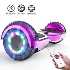 ACCESSOIRES HOVERBOARD Hoverboard RCB 6.5 Pouces pour Enfant et Ados Bluetooth LED Moteur Puissant Rose