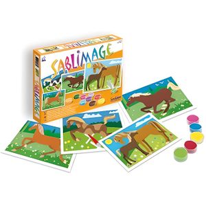 SentoSphère Sablimage Galaxie – 4 Tableaux + 15 Sables – Dès 4 Ans – Fabriqué En France – Loisir Créatif Propre