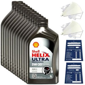 HUILE MOTEUR 12 Litre Original Shell Helix Ultra Prof. AM-L 5W30 Huile 550040555 229.51 Kit