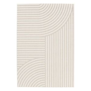 TAPIS Tapis intérieur/extérieur motif arches beige. 120 x 170cm 100% polyester recyclé 