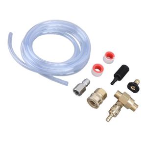 NETTOYEUR HAUTE PRESSION Kit d'injecteur de produits chimiques pour nettoyeur haute pression à valve réglable, connecteur 3/8 pouces, ensemble de tuyaux de