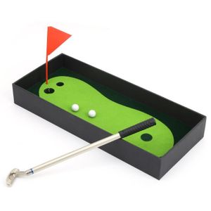 BALLE DE GOLF Putting vert intérieur, cadeau de jeu de golf d'équipement d'entraînement de golf, tapis de golf de golf Pen Putter de golf