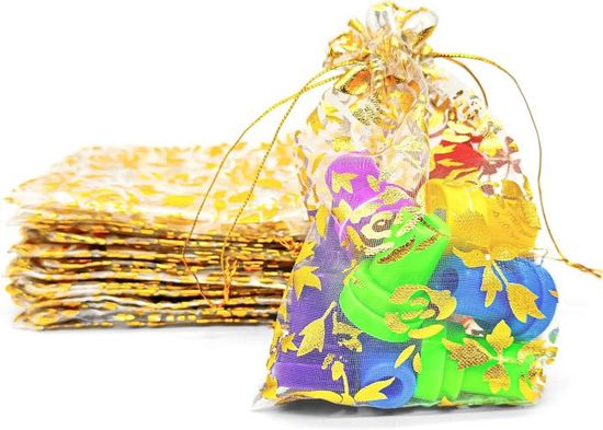 SXUUXB 100 Pièces Sachet Organza Blanc 15x20 cm avec Cordon de Serrage - Sac à Bijoux, Bonbon, Rangement, Savon et Cadeau pour Mariage, Noël, Fête et Célébration SXUUXB 100 Pièces Sachet Organza Blanc 15x20 cm avec Cordon de Serrage - Sac à Bijoux, Bonbon, Rangement, Savon et Cadeau pour Mariage, Noël, Fête et Célébration