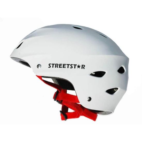 Casque de glisse urbaine blanc XS - STREETSTAR - Pour waveboard, skateboard, snowboard, trotinette, BMX et vélo
