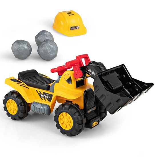 Jouet Excavatrice DREAMADE Pour Enfant - Bulldozer Avec Volant Et Son
