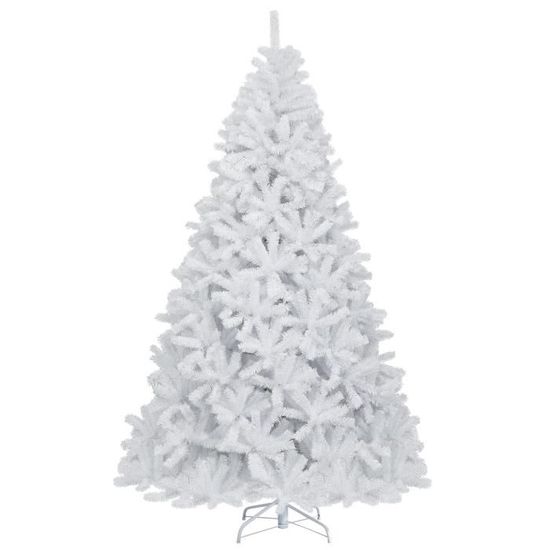 GYMAX Sapin de Noël Artificiel 120/180 CM (180 cm), LED Perles Veilleuses avec Lumières Blanches Chaudes, Arbre Artificiel Lumineux pour Décorer Noël, Matériau en PVC et Plastique