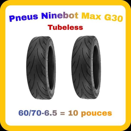Pneu Ninebot G30 Max Tubeless 60/70-6.5 Avec Gel Anti-crevaison - Moovmoov, 10 Pouces, Sans Chambre à Air