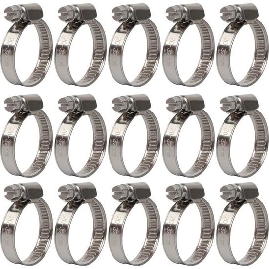 Lot De 2 Colliers De Serrage Réglables Acier Inoxydable 140-160 Mm - Fixation Robuste Pour Tuyaux Et Câbles