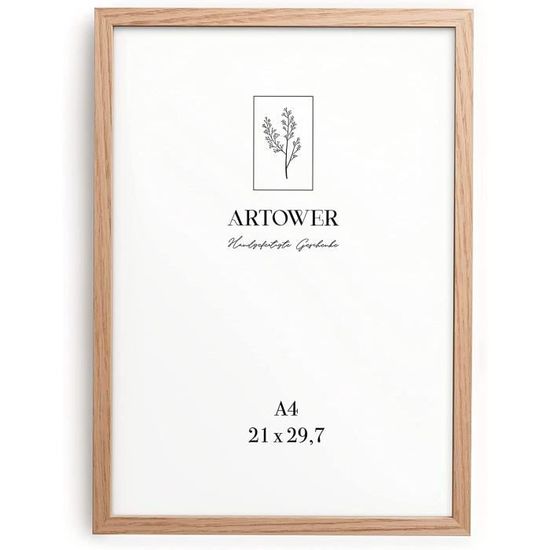 Artower® - Cadre photo en bois naturel de chêne - Format A4 - 21 x 30 ...