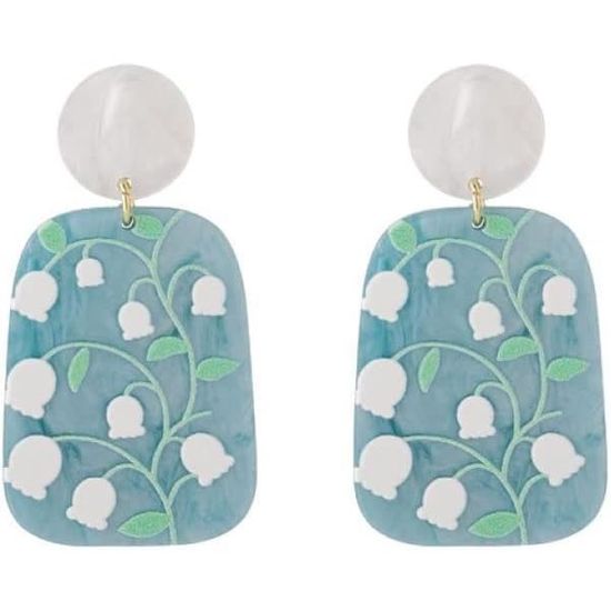 Boucles D'Oreilles Panda Acrylique - Pendantes Mignonnes Pour Enfants Et Ados | Acier Inoxydable