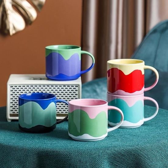 Mug En Céramique Fait Main 200ml - Blanc Design Unique - Neuf