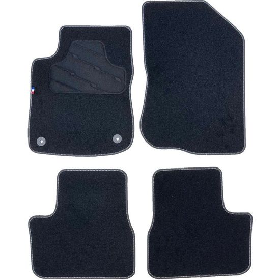 Kovvar Tapis De Sol Sur Mesure Pour Peugeot 208 2019-2025 - Version Hybrid E-DSC6 - Qualité Basic Premium