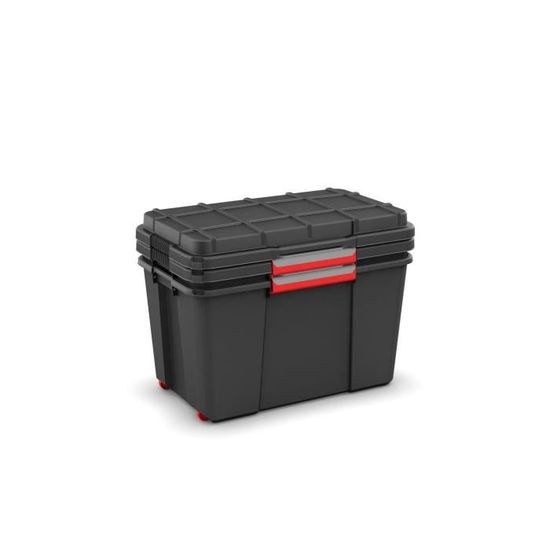 Lot De 2 Malles De Rangement Totem 140L - Ouverture Double, Fond Renforcé, Poignées, Système Cadenassable - 13